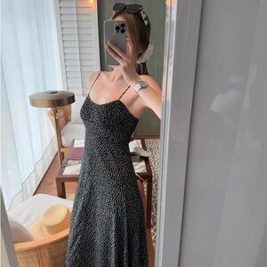 Elegant Black Spaghetti Strap Dress